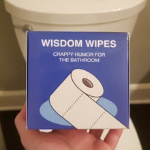 Load image into Gallery viewer, Photo of Wisdom Wipes box in hand