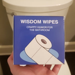 Photo of Wisdom Wipes box in hand